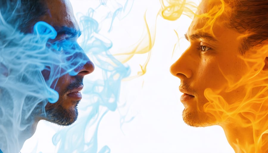 Side-by-side comparison demonstrating muscle recovery timeline differences between vaping and non-vaping athletes